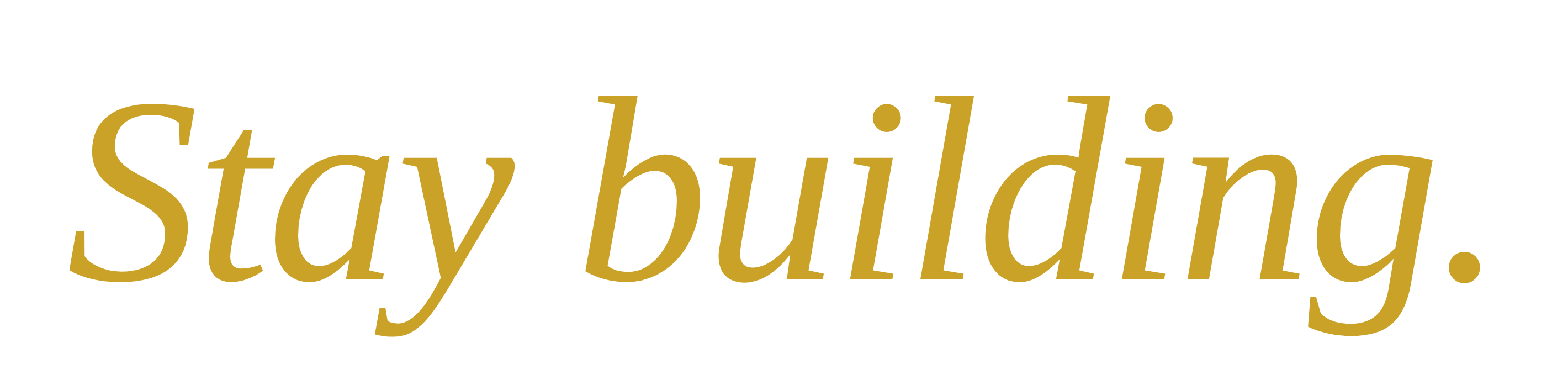 Stay building, gold