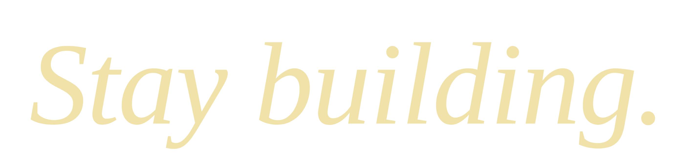 Stay building, gold-soft